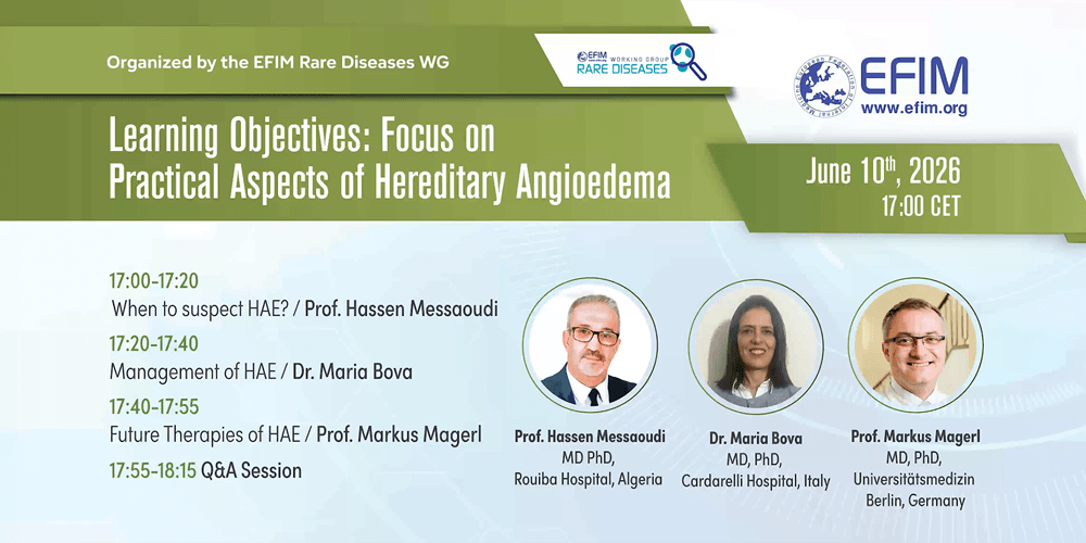 Learning objectives: Focus on practical aspects of hereditary angioedema